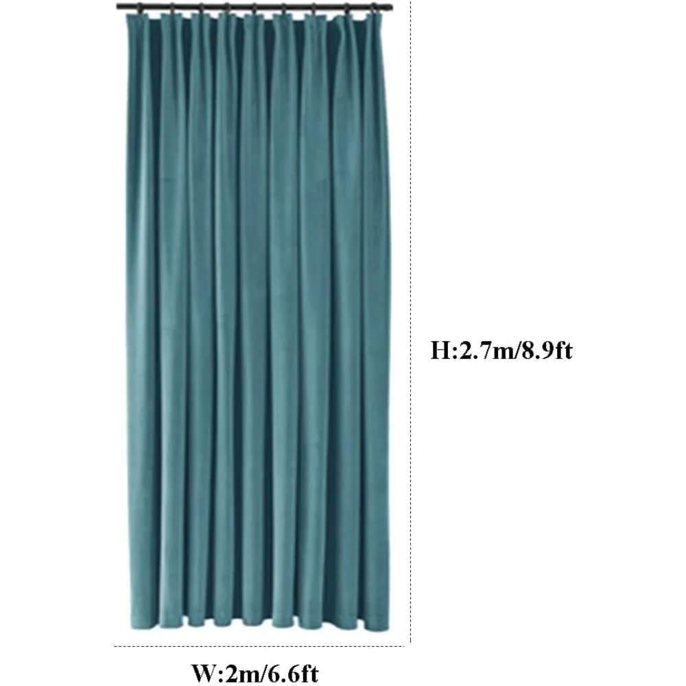 Luxury Blackout Curtains for Bedroom - Soft, Elegant French Style Panels with Hooks, Ideal for Living Room Privacy and Light Con