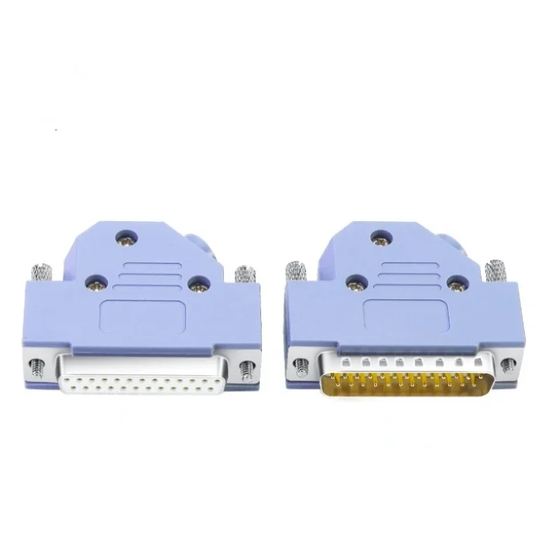 

D-SUB Connectors DB25 Connector Male/Female Serial Port Plug 25 Pin Connector 45 Degree Outlet Hole Case Shell