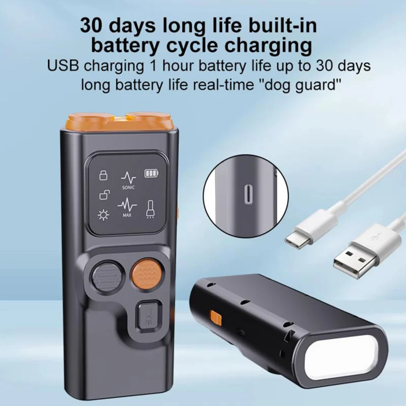 Bark Guard Anti Barking Device for Dogs, 2024 New Dog Bark DeterrentDevice with HD Display and LED Flashlight Stop Bad Behavior