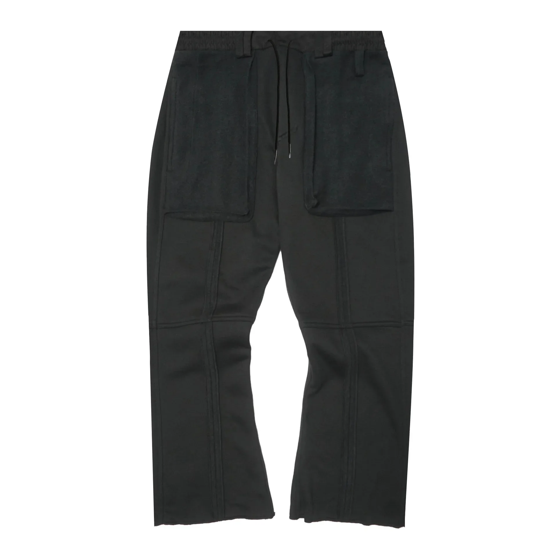 سراويل طويلة مموهة للرجال من Crazy Muscle، ملابس رياضية غير رسمية، سراويل فضفاضة واسعة الساق، سراويل رياضية متعددة الجيوب ذات علامة تجارية عصرية