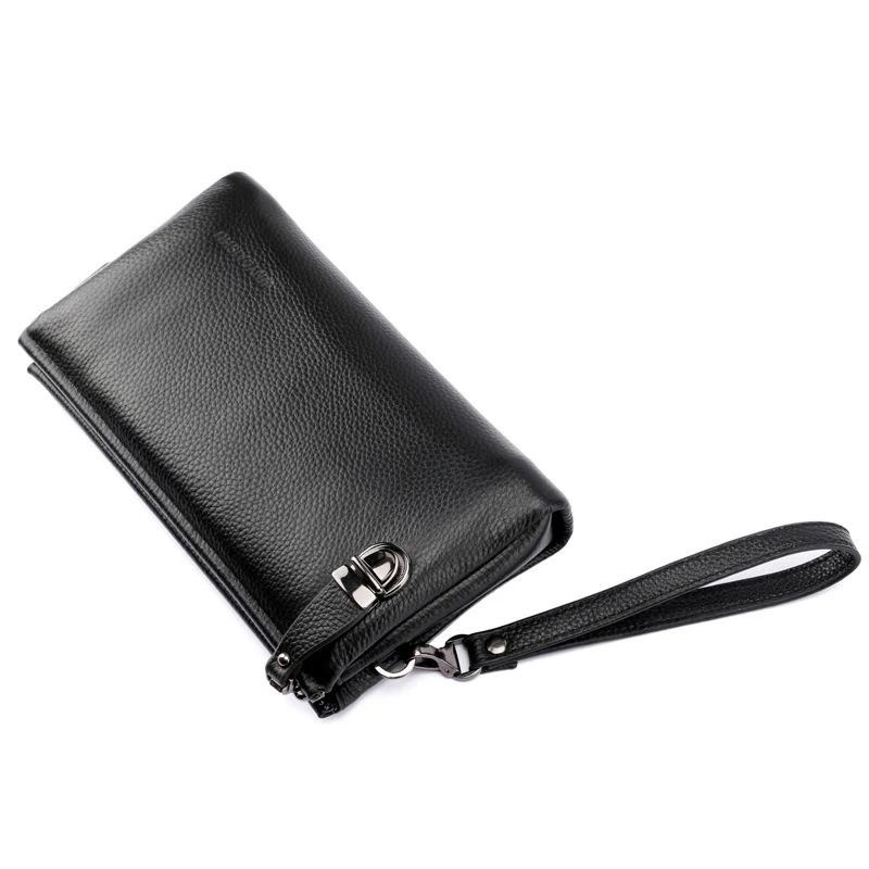 2025 Hand Bag Men Real Cowhide Korean Lock Clutches Male Authentic Luxury Brand Pouch Wallet Clutch Bags Clamping Sack handbags view 2