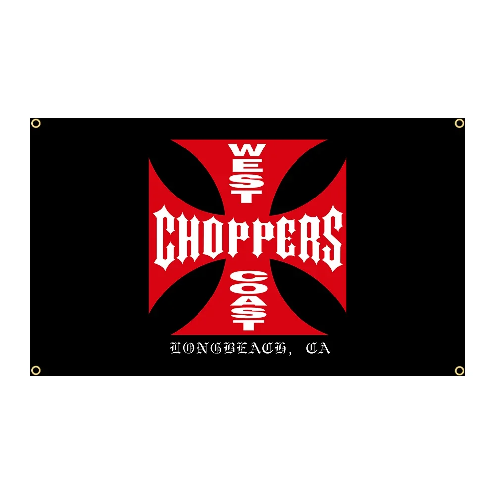 90x150cm West Coast Choppers Polyester Printed Flag Modified Motorcycles Banner Garage or Outdoor For Decoration