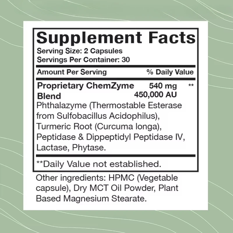 Best Chemzyme Whole Food Essential Enzyme | 60 Capsules