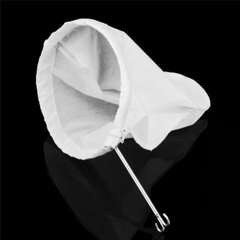 Milk Tea Filter Bag With Handle Hong Kong Style Steel Ring Coffee Cotton Cloth Filter Bulk Foam Kitchen Accessories