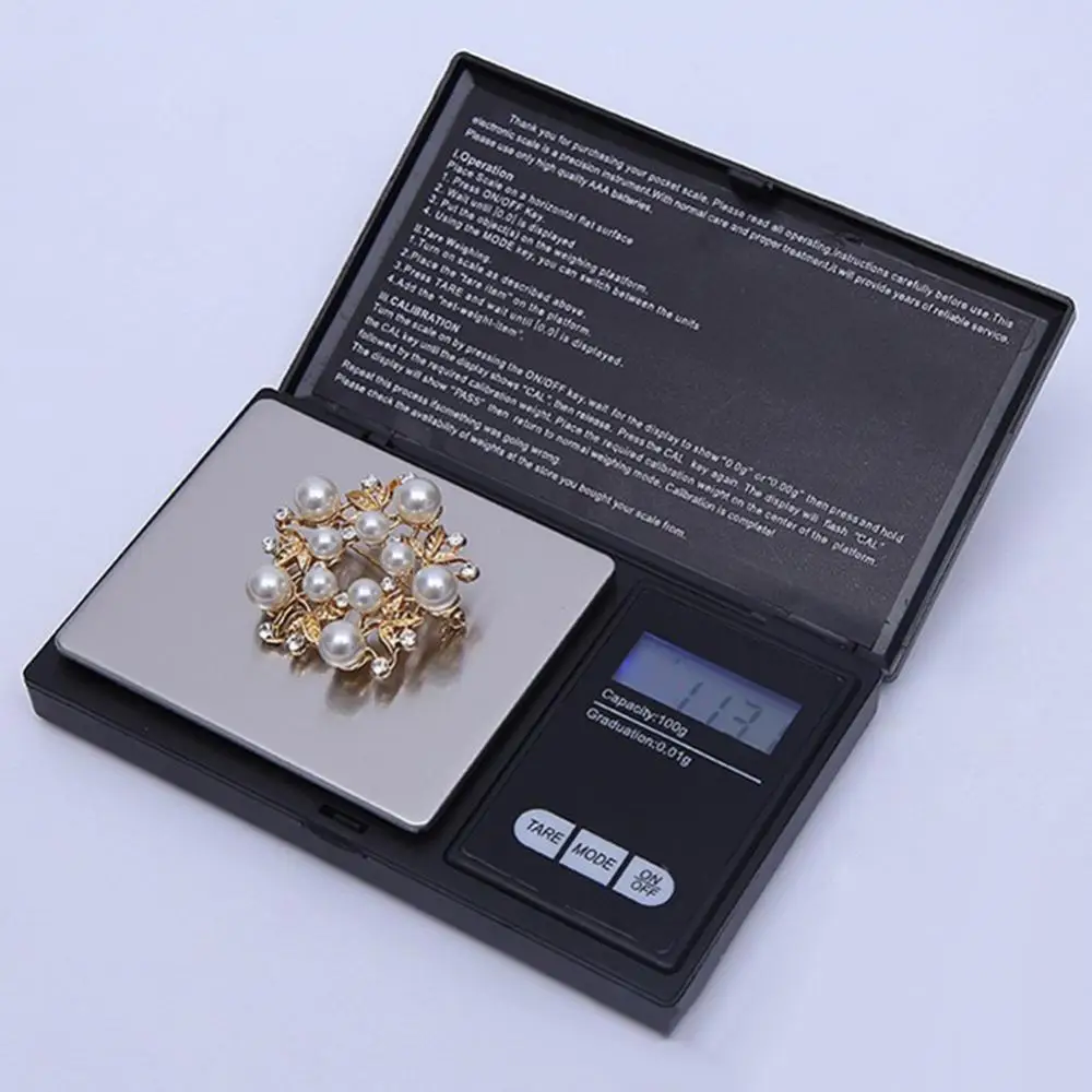 100g/0.01g 500g/0.1g Jewelry Scale Electronic Pocket Mini Precision Digital Scales for Jewelry