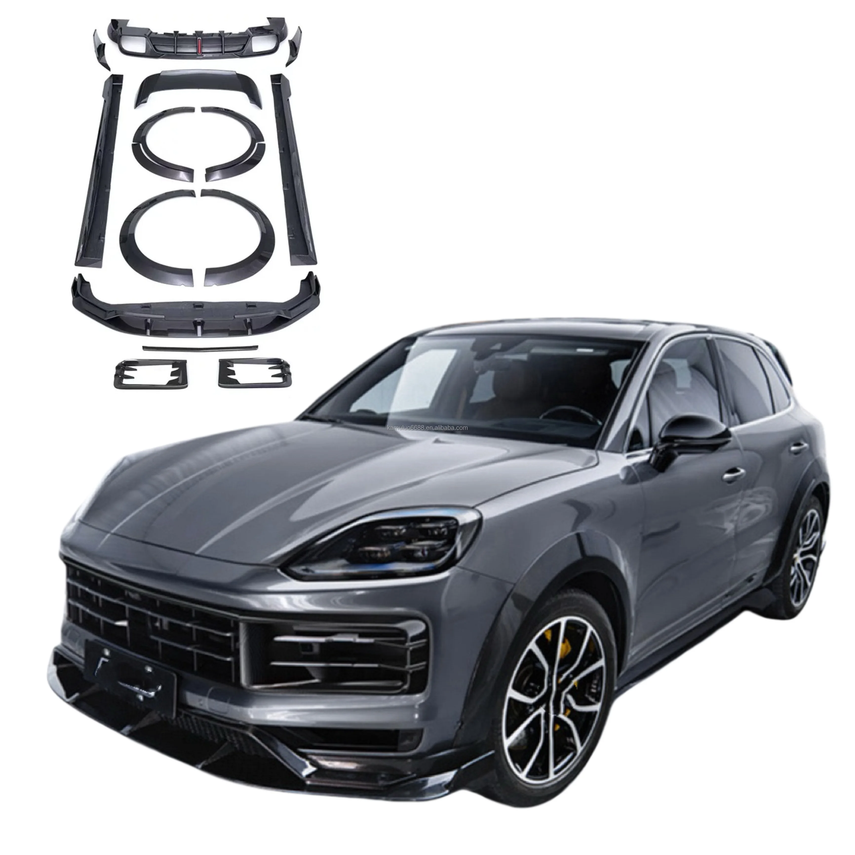 For Porsche Cayenne 2024+ Carbon Fiber Body Kit CT Style Dry High Quality  Front Lip Side Skirt Rear Diffuser Spoiler Wide Body