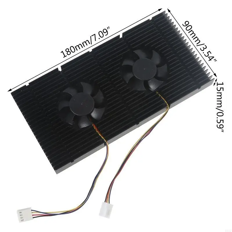 B0KF High uitvoert Dual Fans PWM Koeling GPU Backplane Radiator voor 3070 3080