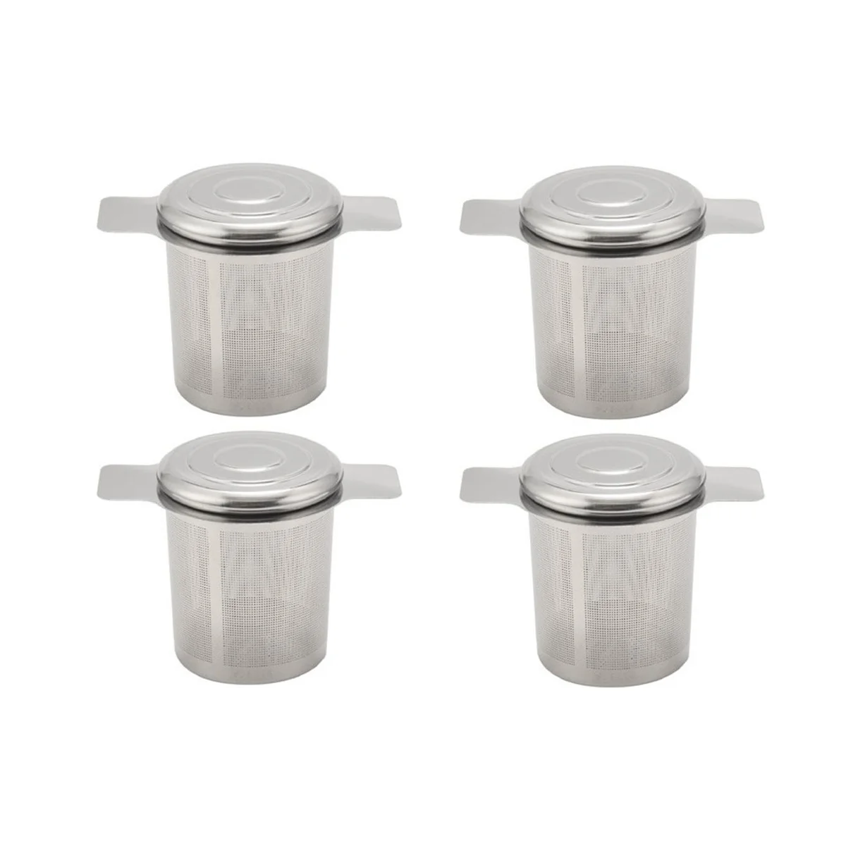 

4Pcs Loose Leaf Tea Filters,Stainless Steel Tea Basket Filters Tea Strainer Steeper for Hanging on Teapots