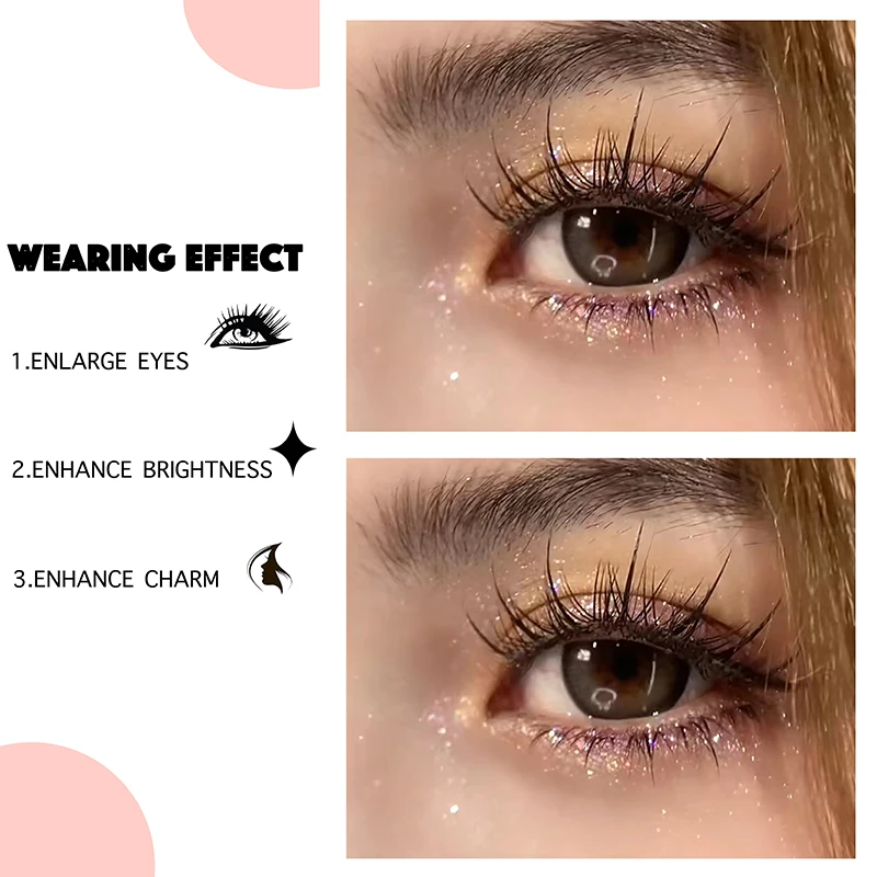 رموش صناعية شفافة على طراز الشيطان الهزلي التايلاندي، رموش ناعمة قابلة لإعادة الاستخدام للحفلات التنكرية والمراحل، رموش مكياج كاملة الشريط