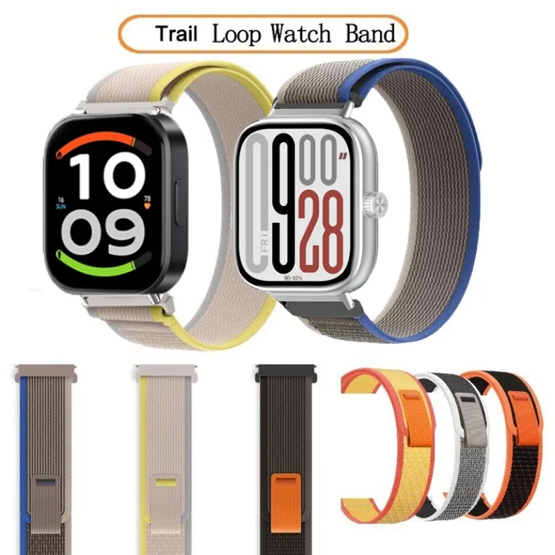 Color-matching Trail Nylon Band For Redmi Watch6 Active Lite Watch6 Watch5 Watch4 /For Xiaomi Band 8 9 10 Pro Miband