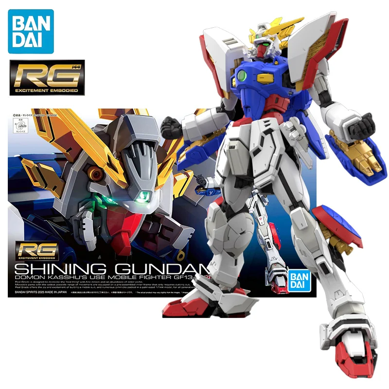

In Stock BANDAI RG 1/144 Mobile Fighter G Gundam SHINING GUNDAM Assembly Model Ver. Anime Action Figures Model Collection Toy