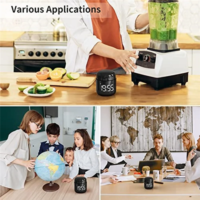 A98E-Large LED Display Countdown Countup Timer, Digital Kitchen Timer Volume Adjustment For Cooking,Student Use Manager