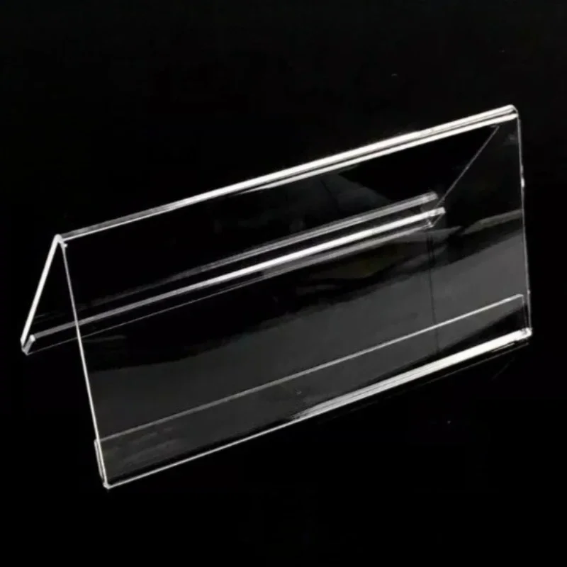 Triangle Conference Seat Display Rack V Shaped Student Name Desk Card Table Price Signboard Acrylic Transparent Plastic Material