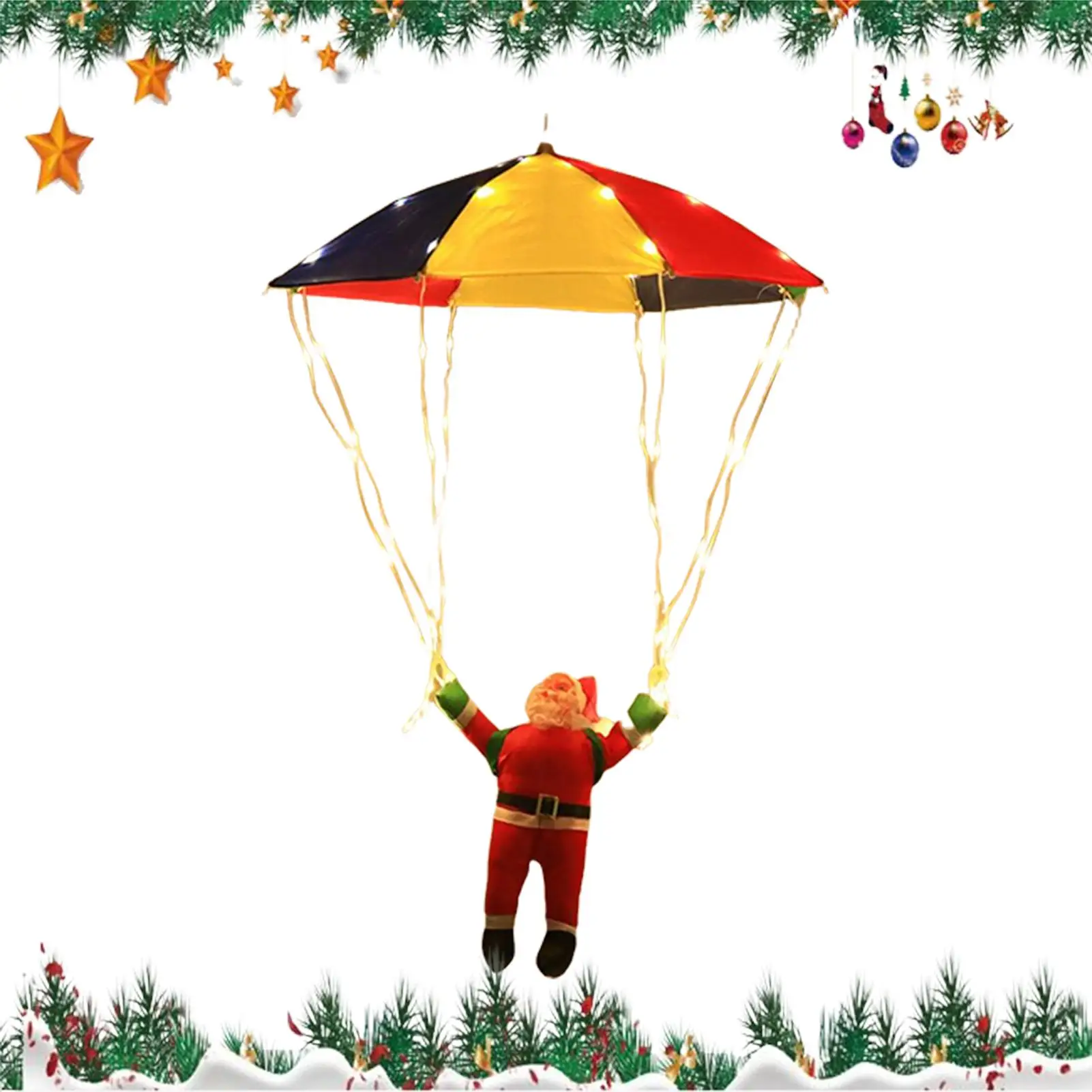 أضواء عيد الميلاد داخلي المظلة سانتا LED سلسلة أضواء زينة عيد الميلاد الإضاءة المحيطة لحفلة عطلة خارج