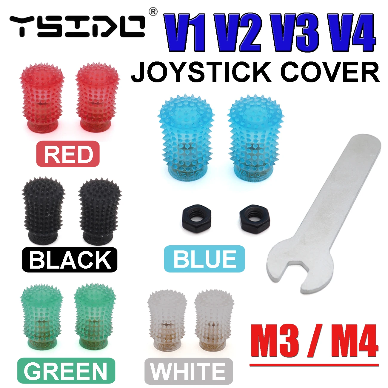 1Pair Gimbal Stick Ends M4/M3 Joystick Cover Concave Design Protection Accessories for Boxer RadioMaster TX16 RC FPV Drone Parts