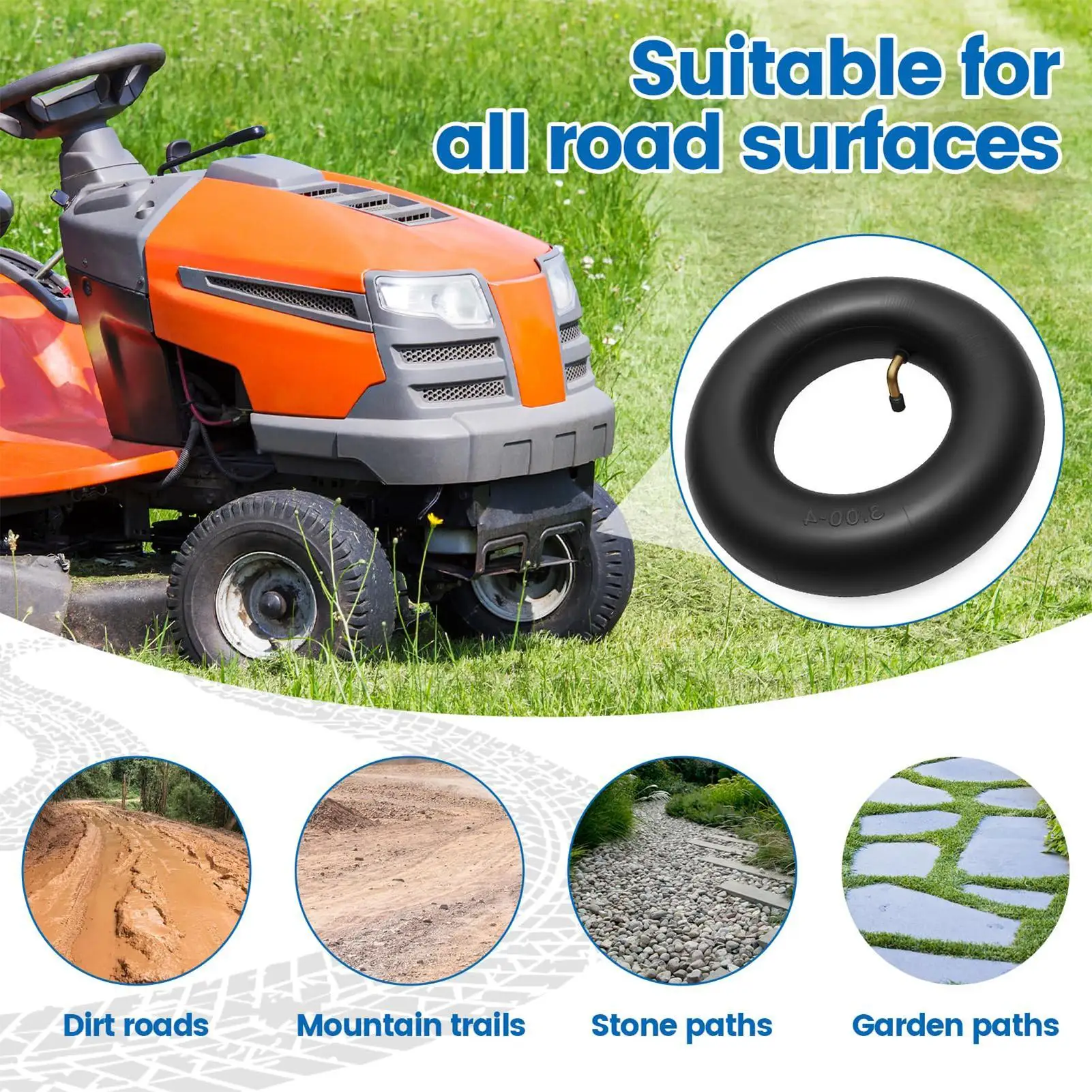 

Inner Tubes 260 X 85 Mm Heavy Duty Car Inflatable Replacement 2-piece Heavy Duty Inner Tube For Maintenance Vehicle Trucks