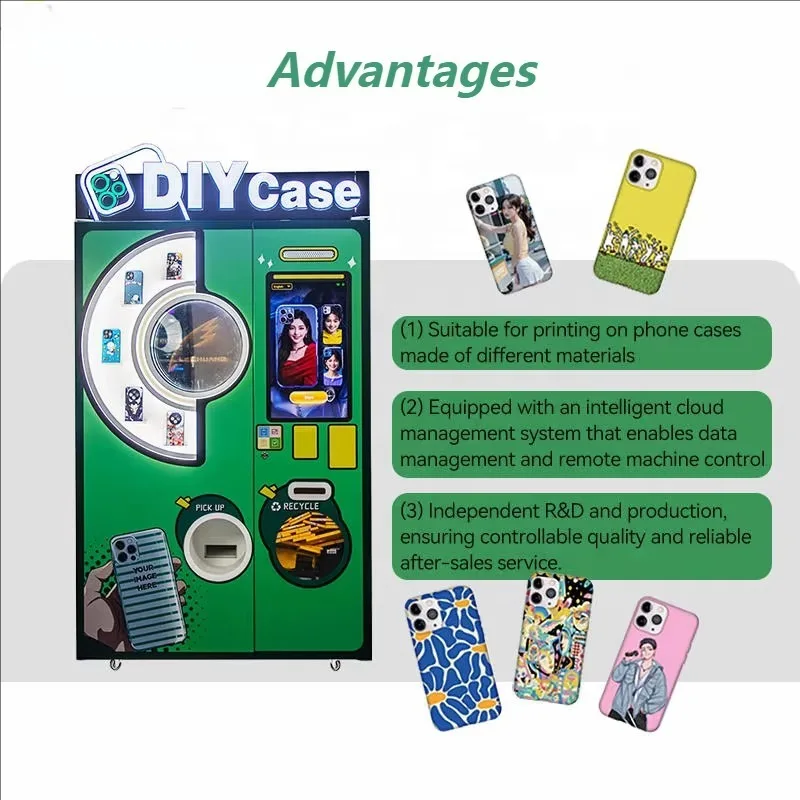 2025 حار بيع مخصص آلة طابعة حالة الهاتف الأوتوماتيكية الخدمة الذاتية آلة بيع حالة الهاتف المحمول للبيع
