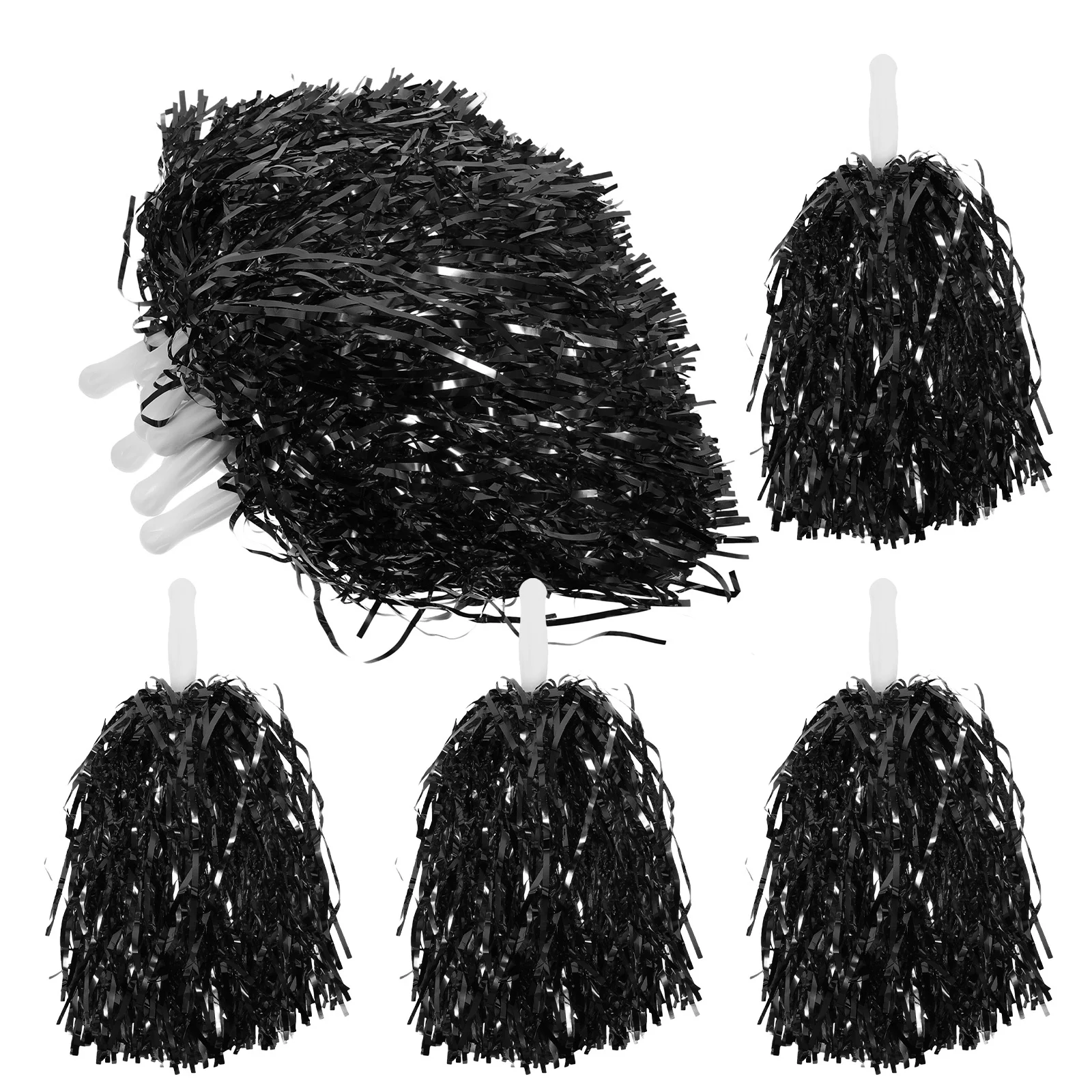 12pcs Cheerleading Pom Poms Lightweight Reusable Hand Dance Flowers For Sports Team Spirit Aerobics Party Football Cheering