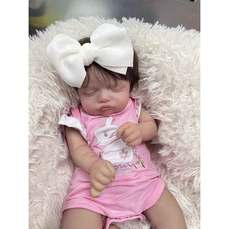 45CM Reborn Dolls Rosalie Newborn Size Reborn Baby Doll Hand Detailed Painted 3D Skin with Visible Veins Muñeca Bebe Reborn Girls