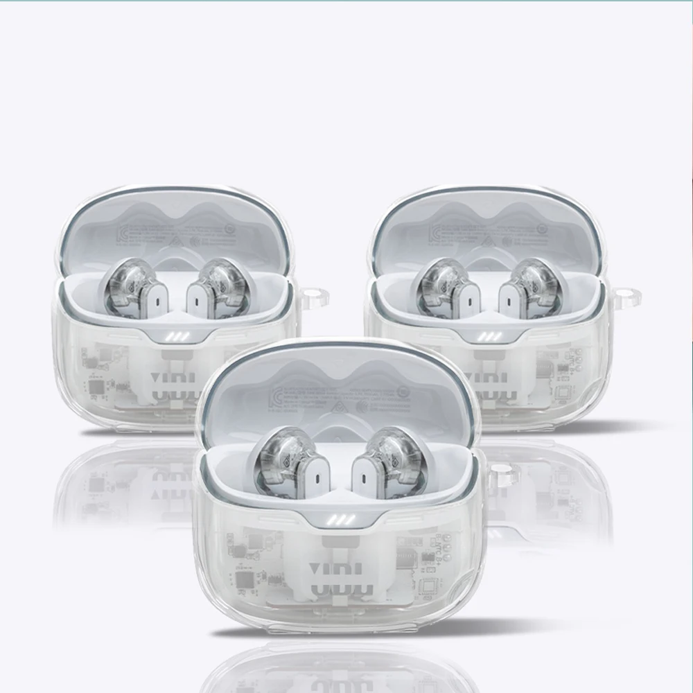 Étui de transport de protection transparent pour JBL TUNE FLEX 2, étui de protection antichoc pour écouteurs, boîtier lavable résistant aux rayures
