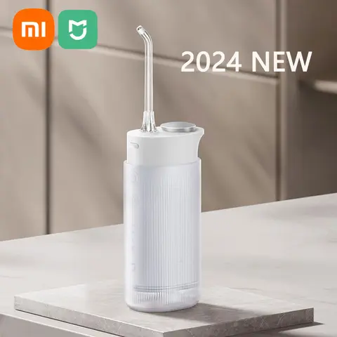 2024 새로운 XIAOMI MIJIA 전기 구강 Irrigator F400 휴대용 물 Flosser 200ML 4 모드 치아 선택 화이트닝 클리너 Waterpulse