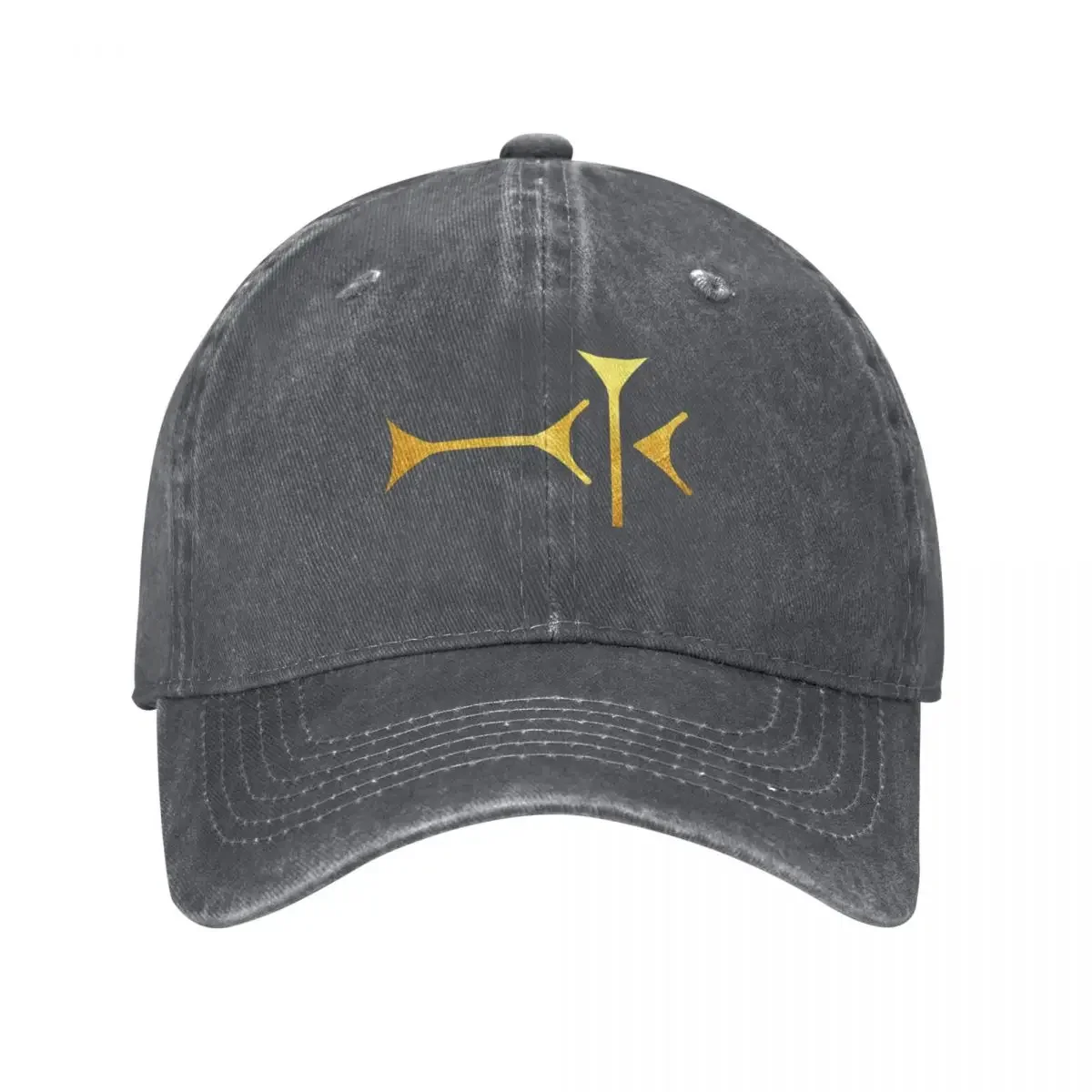 

Gold “TI”, Akkadian/Hittite cuneiform for Life Baseball Cap Hip Hop Funny hats Fashion Beach hard hat Men's Caps Women's