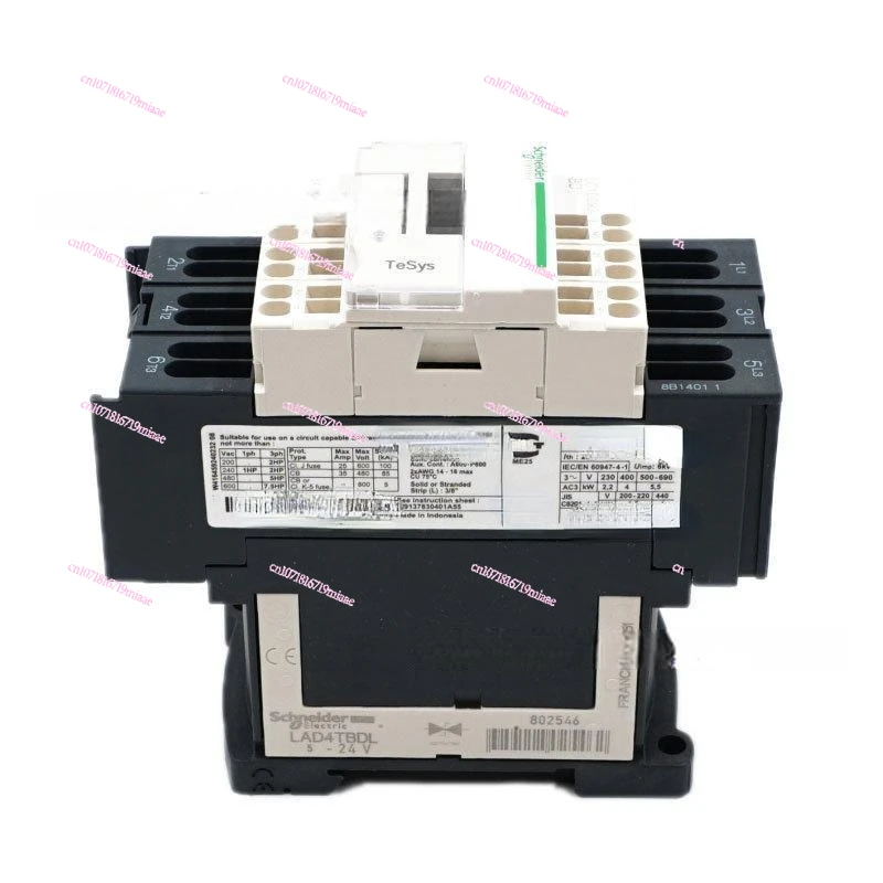 

Three-pole Contactor LC1D093BD, 9A, 24VDC, Spring Terminal