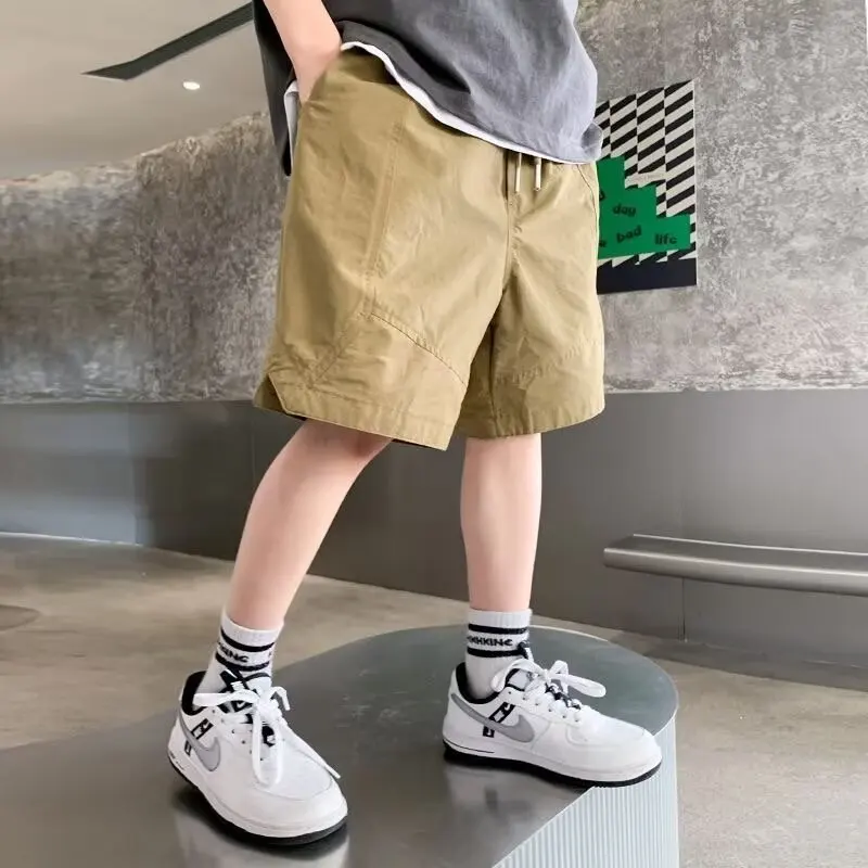 

Casual Shorts For Boys Simple And Versatile Trendy Mid-pants For Summer Loose Outer Wear Straight Workwear 4/5minute Shorts