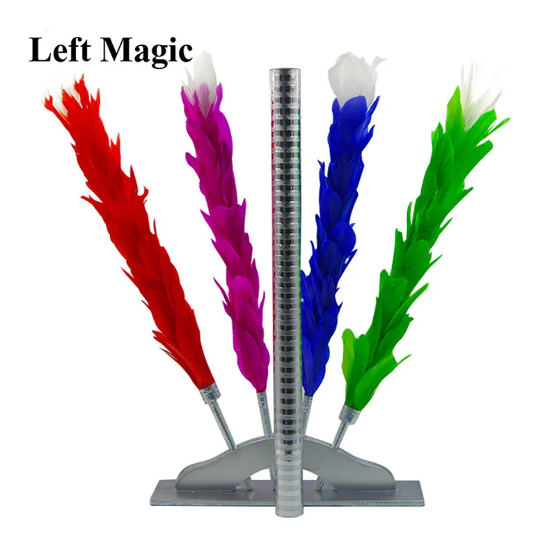 Color Changing Feather Duster Magic Tricks Wand Appearing Color Change Flower Stage Magia Wand Magie Illusion Gimmick Props