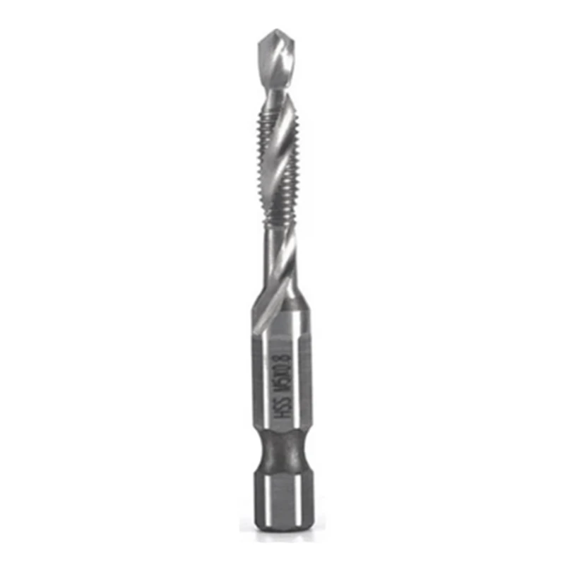 M5X0.8Mm High-Speed Steel 4341 Titanium Plated Composite Tap Drill And Tap Integrated Machine Tap Open And Chamfer Tool