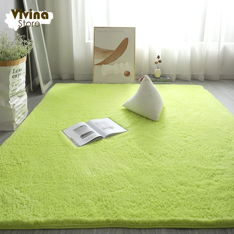 Shaggy Room Carpet Solid Hair Carpet Custom Large Size Living Room Rug Fluffy Rug For Children Room Bathroom Mat Plush