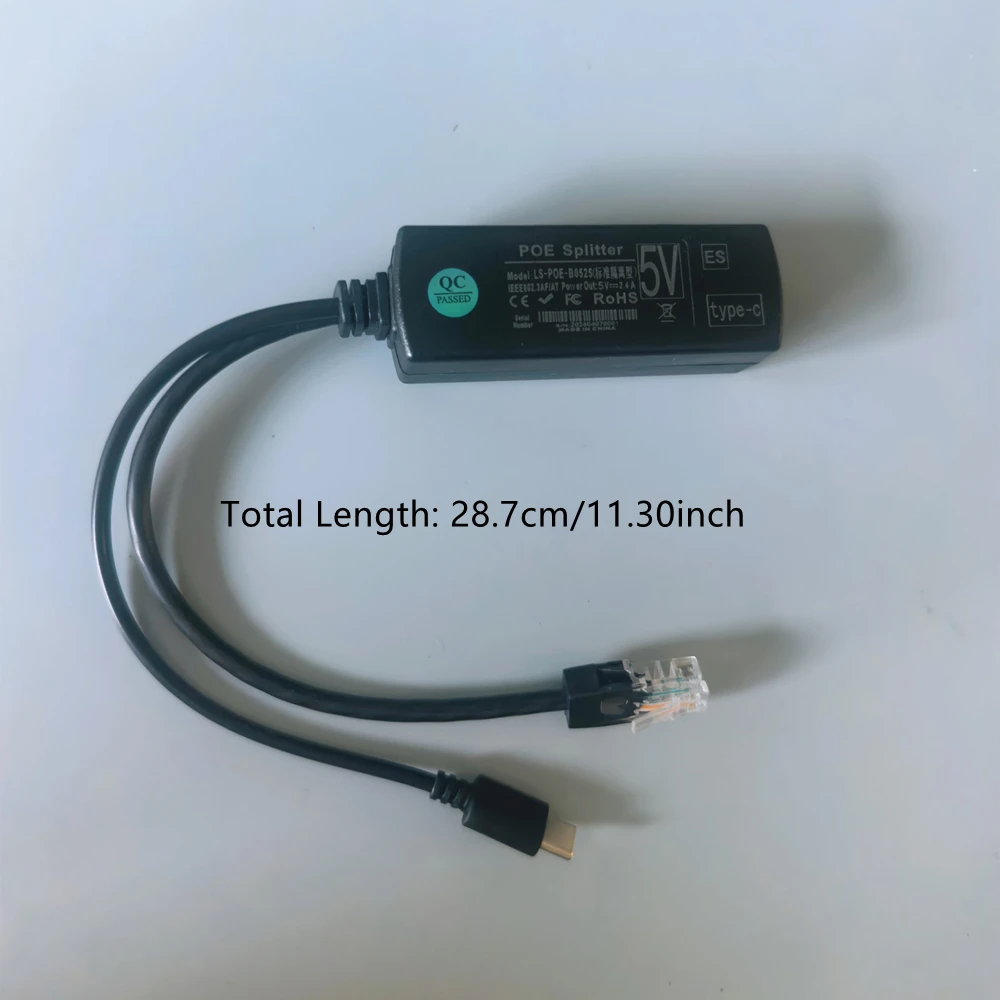 1/2 Pieces 10M/100M 48V To 5V POE Splitter Standard Isolated Type-C USB Power Supply Module POE Splitter