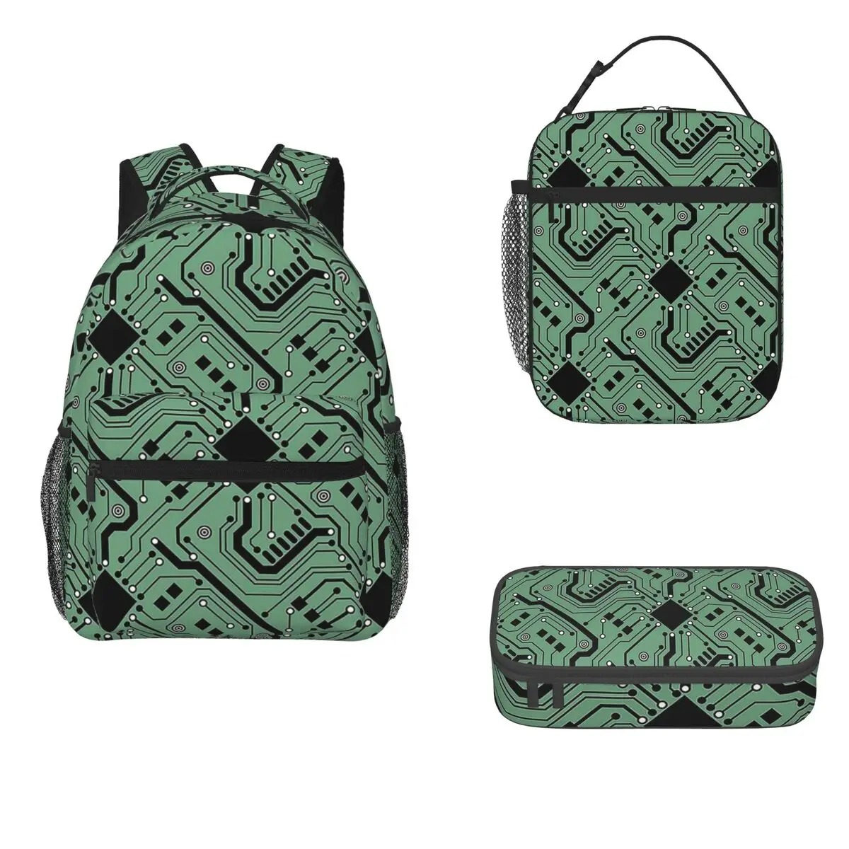 

Printed Circuit Board - Color Backpacks Boys Girls Bookbag Students School Bags Kids Rucksack Lunch Bag Pen Bag Three-Piece Set