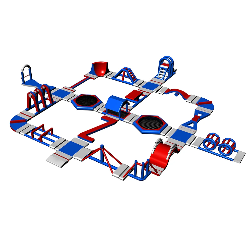！@Wholesale THL PVC Floating Inflatable Outdoor Water Park Obstacle Course for Sea Water Play Customizable Color Logo Includes