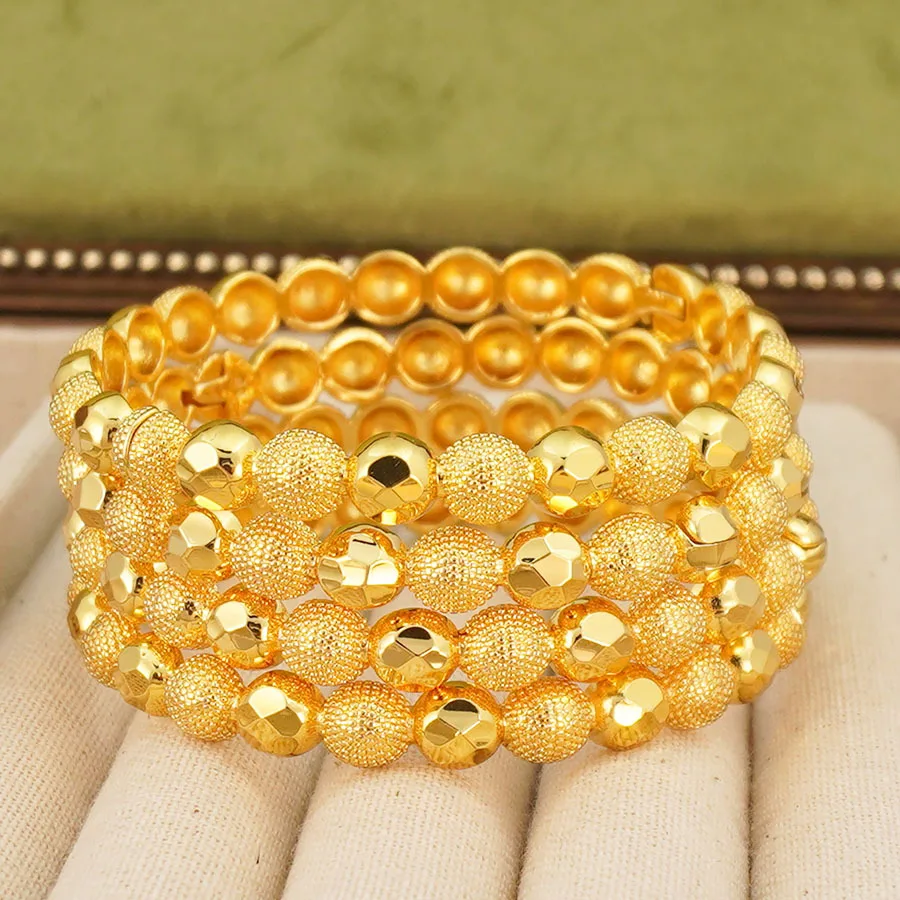 9999 gold elegant and fashionable women's open-style bracelet, hand accessory for hands from Dubai