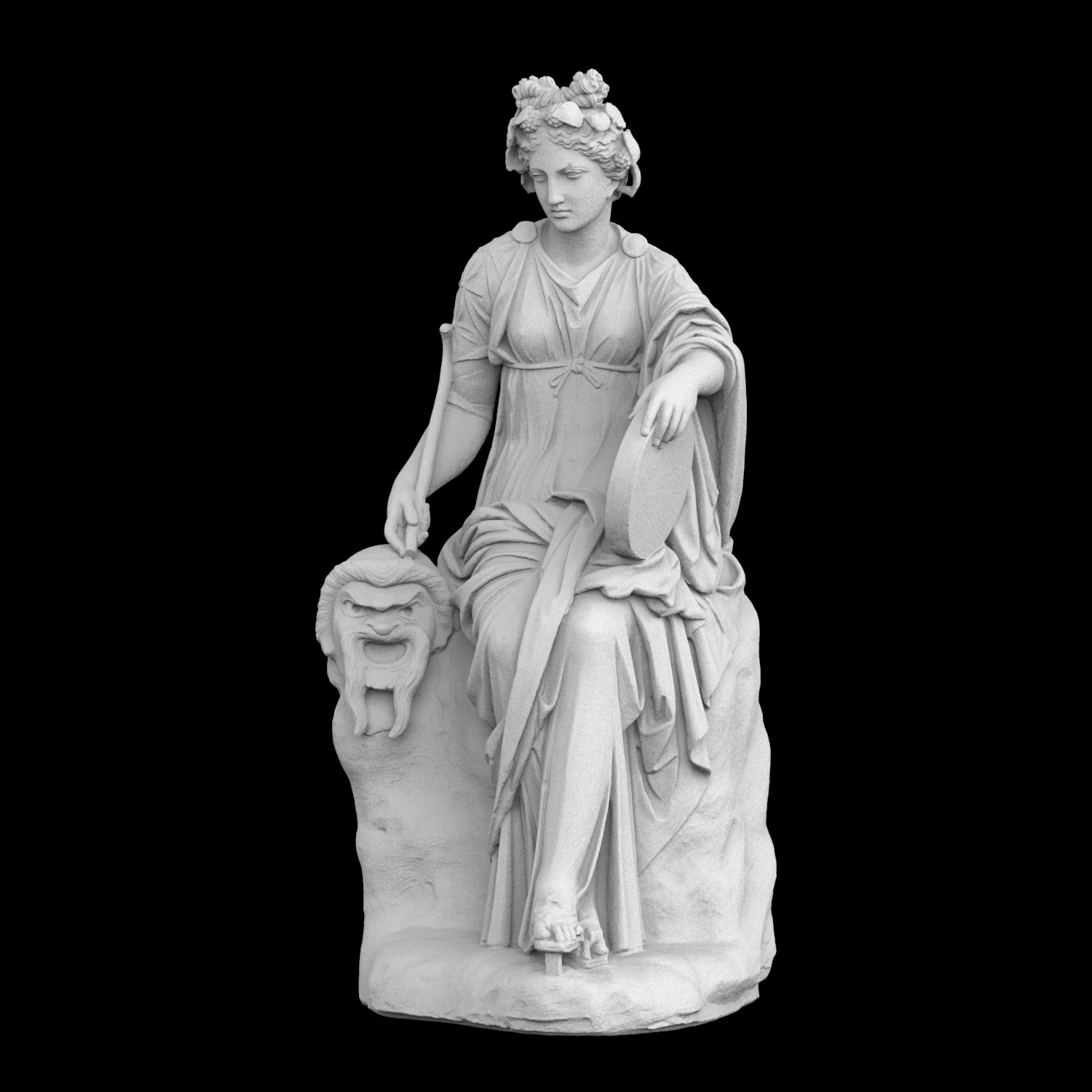 

Сидящая Талия Мусе, 3D-печать из смолы, ручная роспись с текстурой гипса (отправка в течение 10 дней).