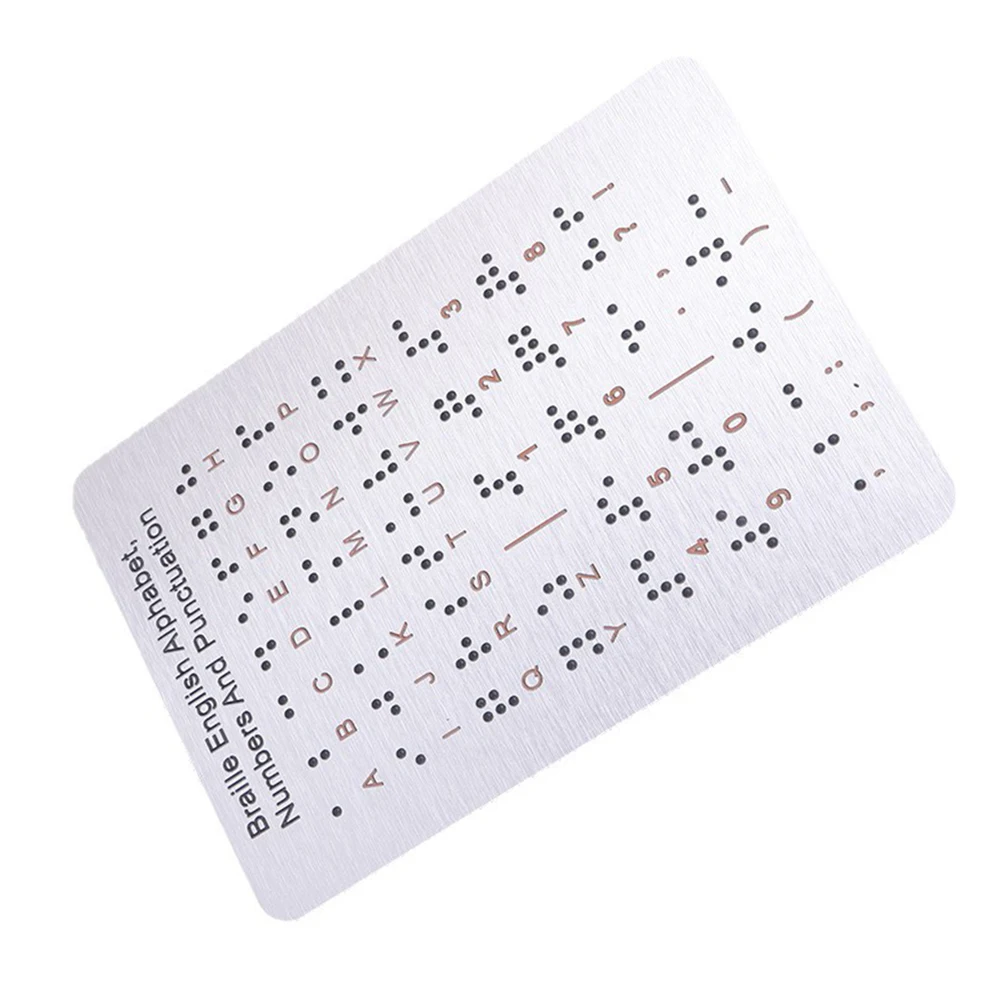 Braille Alphabet And Number Learning Tools With Tactile Bump Reading Suitable For Visually Impaired Or Blind Individuals