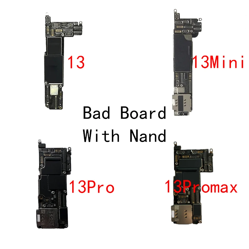 Damaged Board Bad Motherboard With NAND For iPhone 13 Pro Max Mini 13Pro Disassembly Technical Skill Training Maintenance