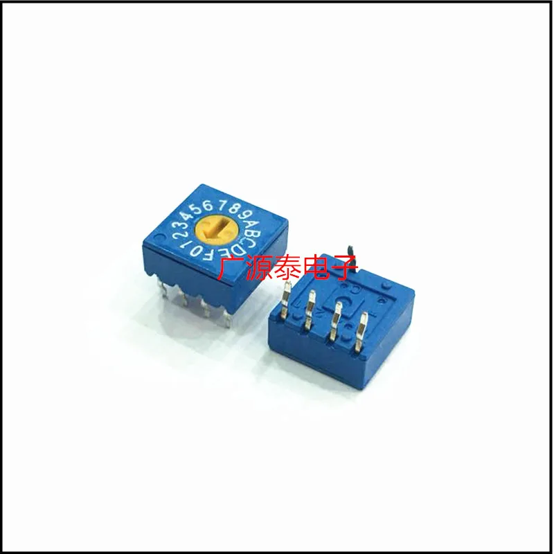 10PCS High-quality 8421 coding switch 0-3/0-7/0-9/0-F 10-bit 16-bit BCD rotary coding switch DIP positive code 1: 4 feet 3: 3