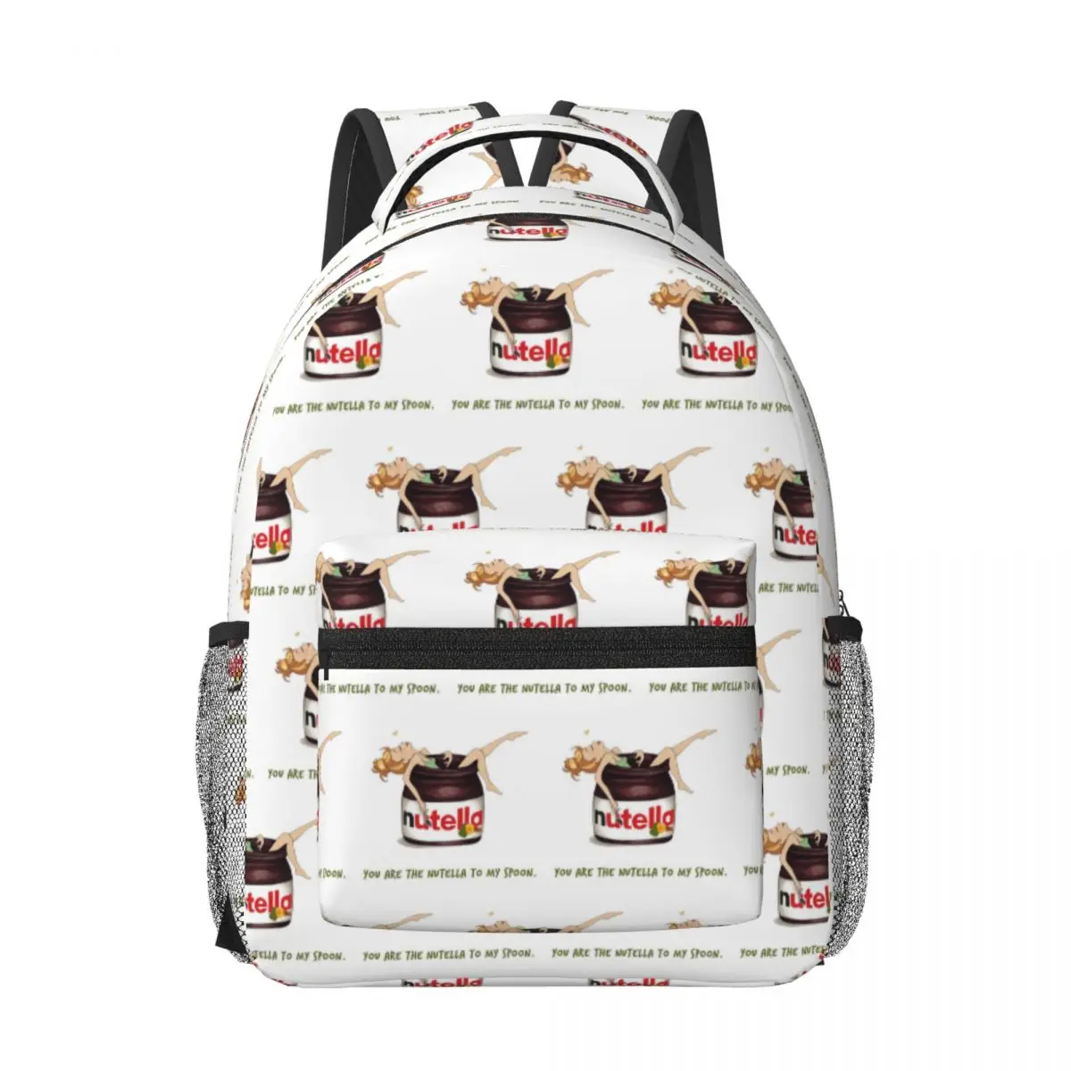 

You Are The Nutella To My Spoon Woman Backpacks Boys Girls Bookbag Casual School Bags Portability Travel Rucksack Shoulder Bag