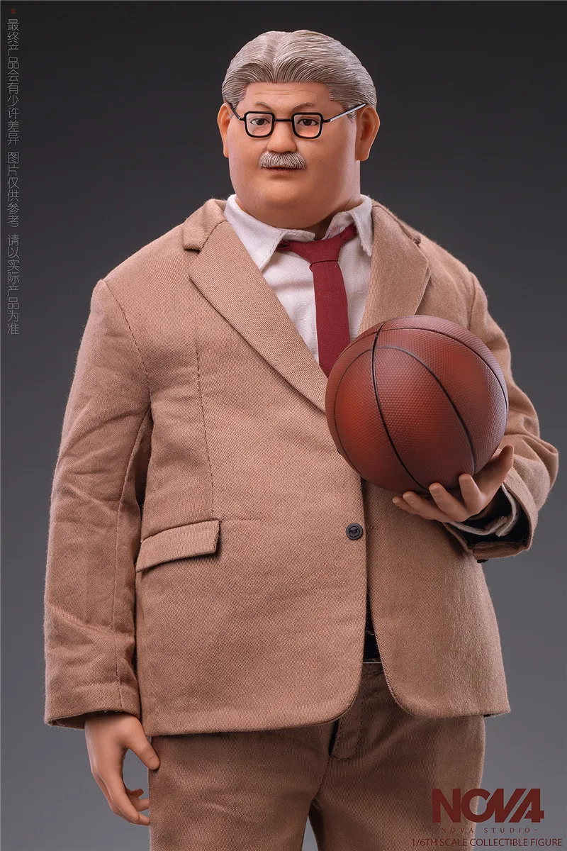 NOVA Studio 1/6 Slam Dunk White-haired Ghost Coach Anzai Soldier Model Full Set 12'' Action Figure In Stock For Fans Collection