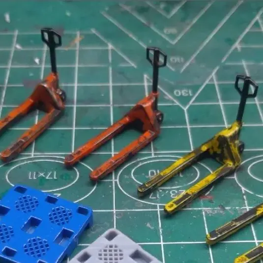 1/64 Scène Model Heftruck Reparatiewerkplaats Display Automodel Accessoires