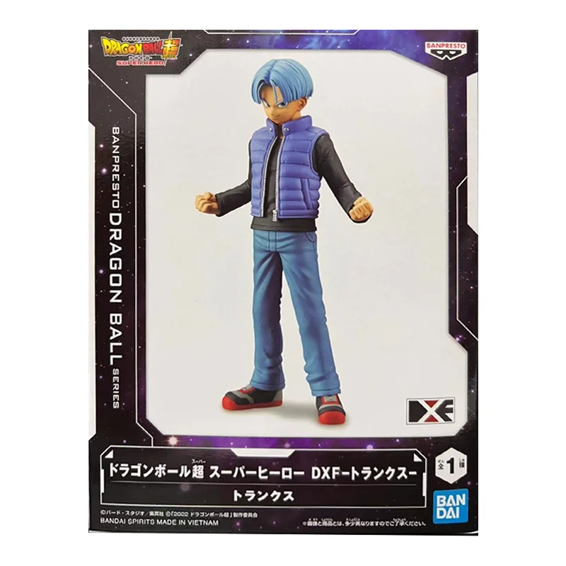 Bandai Namco Banpresto Dragon Ball Super DXF Trunks 15Cm Anime Original Action Figure Model Toy Birthday Gift Collection