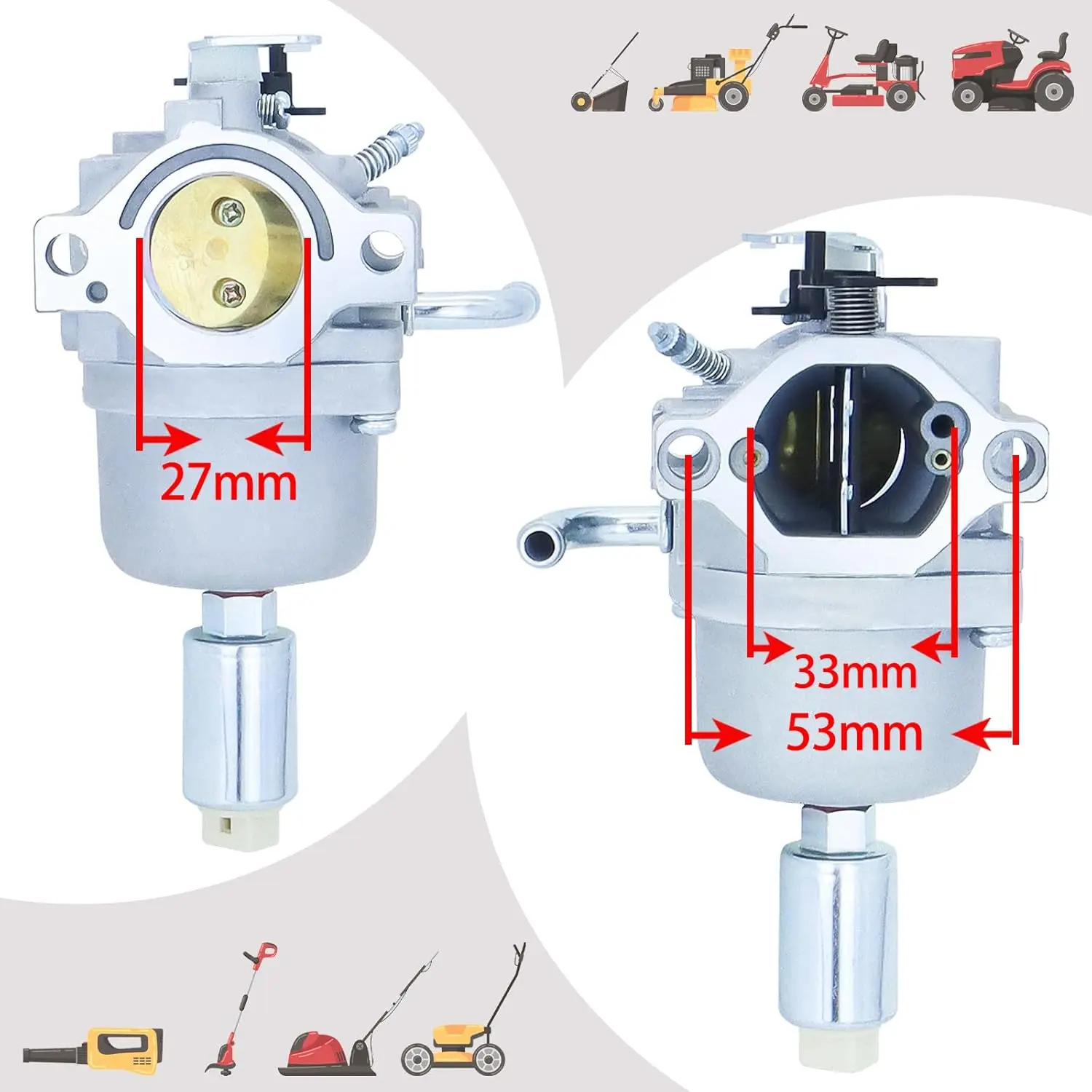 T110 Carburetor Fits for Craftsman T110 Riding Lawn Mower CMXGRAM1130036  42-Inch 17.5HP single-cylinder engine with tune up kit