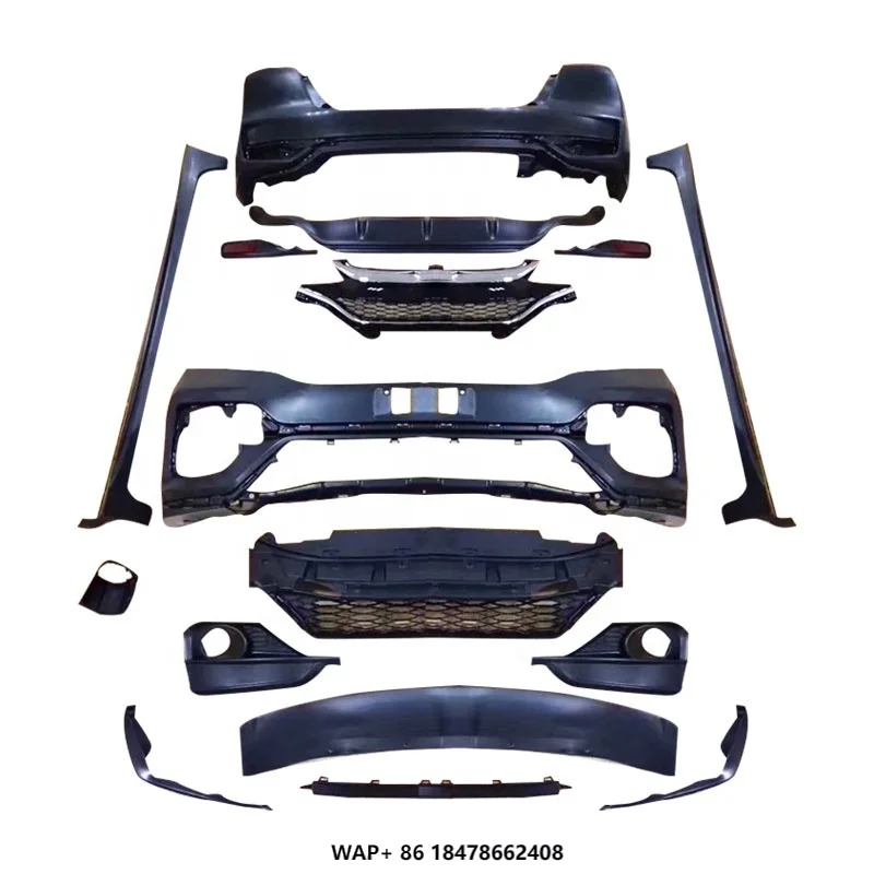 

QWC Factory direct Front Bumper Rear Bumper Side Skirts And Grille Brand New Car body kit RS style For Honda fit GK5 2014-2020