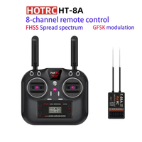 Rc Hotrc Ht-8a  Fshh Gfsk 2.4g Remote Control Transmitter And 8ch F-08a Receiver For Drone Rc  Model Aircraft Rc Car Rc Ship