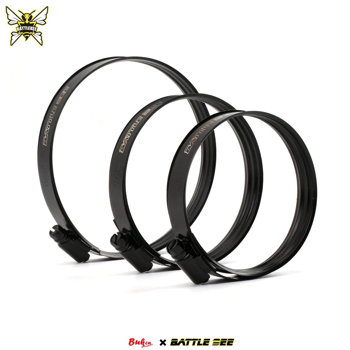Klem Selang T-Bolt Dapat Disesuaikan 32mm Hingga 110mm Baja Tahan Karat Hitam Klip Klem Selang Klip Selang Klem Tetap