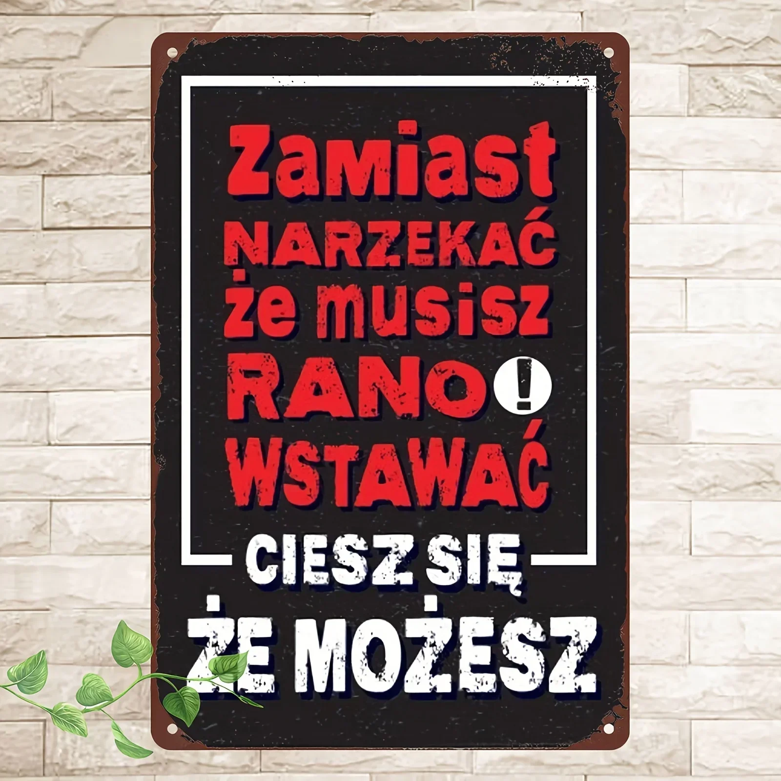 Vintage Polish-Themed Aluminum Wall Sign  Funny Polish Proverbs & Phrases Retro Metal Plaque for Home, Bar, Cafe Decor