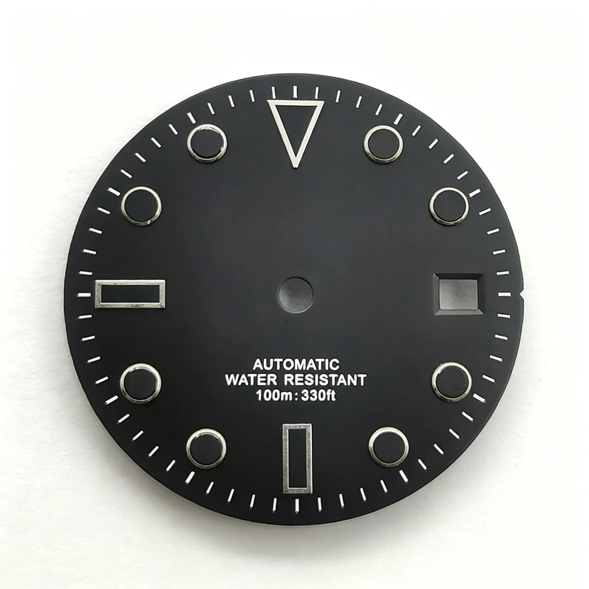 28.5mm No Logo SUB Dial Fit NH35/8215/2824 Movement Ice Blue Luminous Custom Logo Watch Modification Accessories