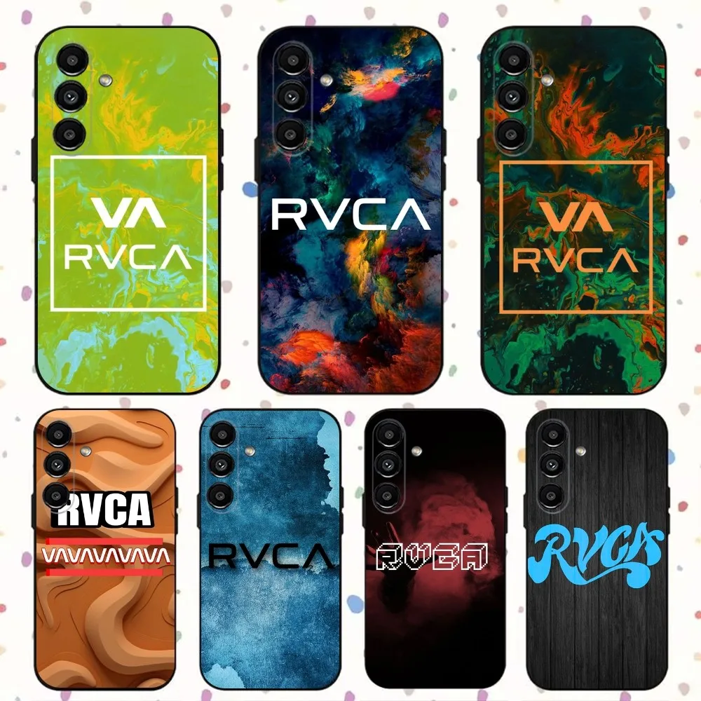 

luxury R-RVCA-S Phone Case For Samsung S24,S21,S22,S23,S30,Ultra,S20,Plus,Fe,Lite,Note,10,9,5G Black Soft Cover